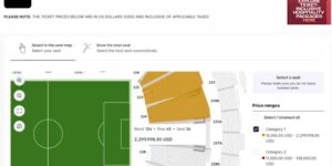 Op de doorverkoopsite van de FIFA staan ​​vier kaartjes voor de WK-finale voor ruim $ 2 miljoen