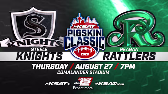 Steele neemt het op tegen Reagan in KSAT12's vijfde jaarlijkse KSAT Pigskin Classic