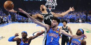 Wembanyama heeft 41 punten, 24 rebounds en Spurs bovenaan Thunder 122-115 in 2OT om West-finale te openen