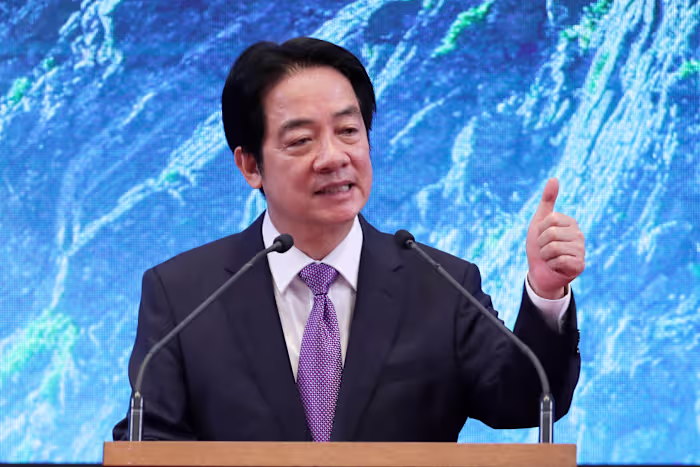 De Taiwanese Lai zegt dat hij Trump zou vertellen dat hij hoopt door te gaan met de wapenaankopen uit de VS, als hij de kans krijgt