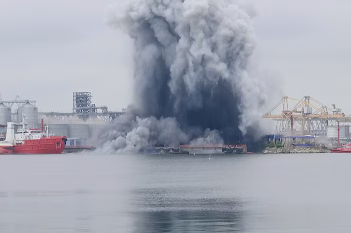Een Oekraïense maritieme drone ontploft in een Roemeense haven aan de Zwarte Zee. Geen gewonden gemeld.
