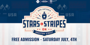 Stars & Stripes in Houston Street viert de 250ste verjaardag van Amerika