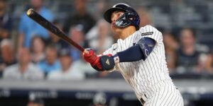 Aangeprezen kandidaat George Lombard Jr. homert voor de Yankees in een Major League-debuut