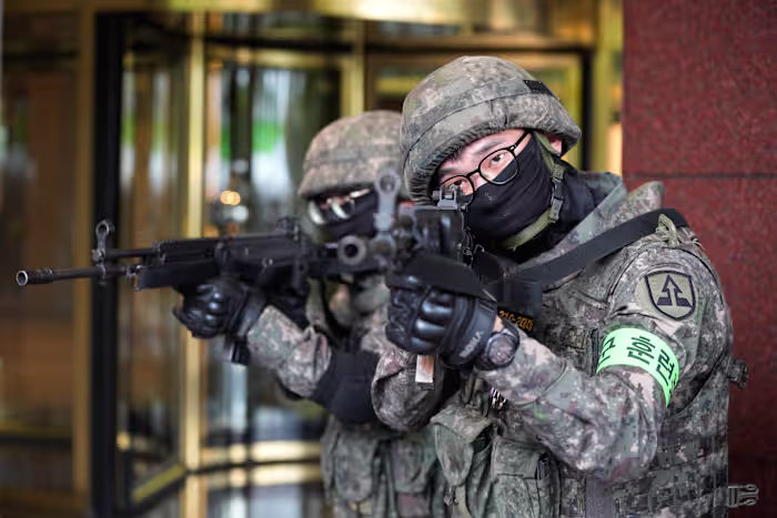 Amerikaanse en Zuid-Koreaanse legers ronden de oefening vroeg af, een dag na het raketbeschieting door Noord-Korea