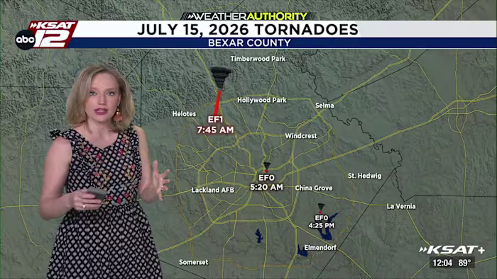 NWS bevestigt twee extra, zwakke tornado's in Bexar County na stormen van 15 juli