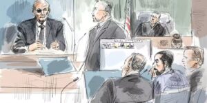 Salman Rushdie getuigt tijdens het terrorismeproces tegen de man die veroordeeld is voor het neersteken van hem
