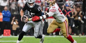 Een zware nacht voor Raiders-rookie Fernando Mendoza in 18-12 verlies in het voorseizoen tegen de 49ers