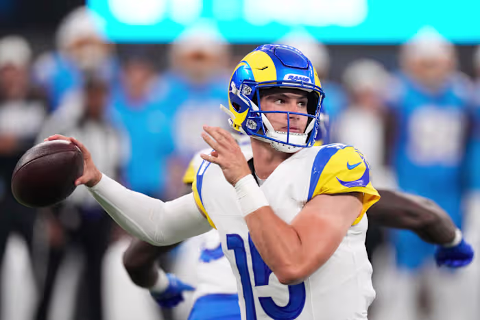 Geen starters, geen probleem: Ty Simpsons TD in het tweede kwartaal leidt tot de overwinning van de Rams in het voorseizoen