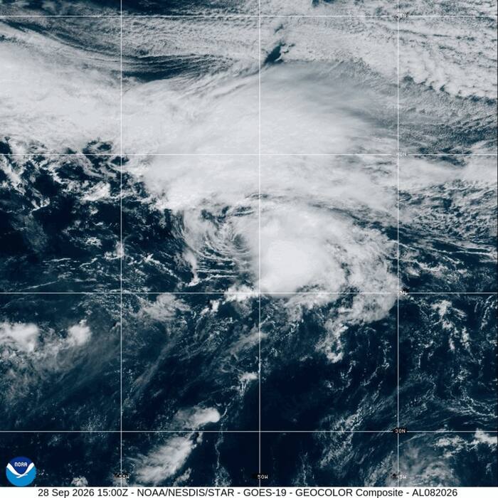 Tropische storm Hanna ontstaat in de Atlantische Oceaan en bedreigt land niet